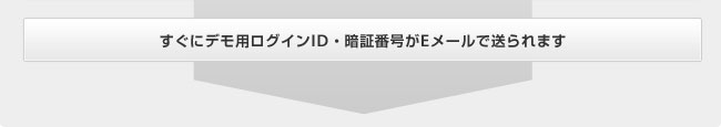 すぐにデモ用ログインID・暗証番号がEメールで送られます