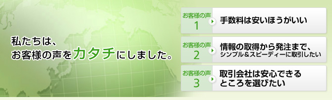 私たちは、お客様の声をカタチにしました。