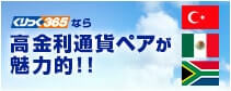 高金利通貨ペアが魅力的