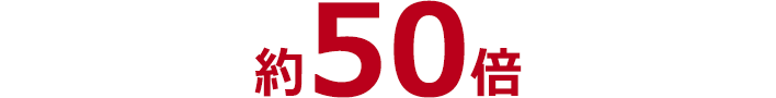 約50倍
