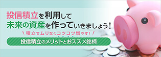 魅力5. 月々100円から始められる投信積立