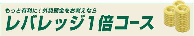 もっと有利に！外貨預金をお考えなら レバレッジ1倍コース