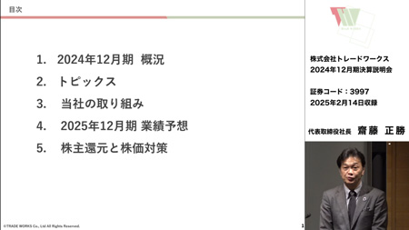 株式会社トレードワークス（3997）