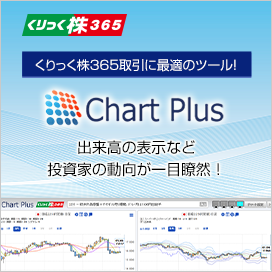 くりっく株365 くりっく株365取引に最適のツール！ ChartPlus 出来高の表示など投資家の動向が一目瞭然！