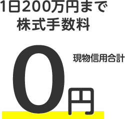 1日200万円まで株式手数料